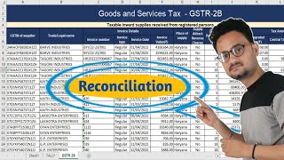 GSTR 2B Reconciliation करना सीखें |  How to make Gstr2B reconciliation in excel | Reconciliation