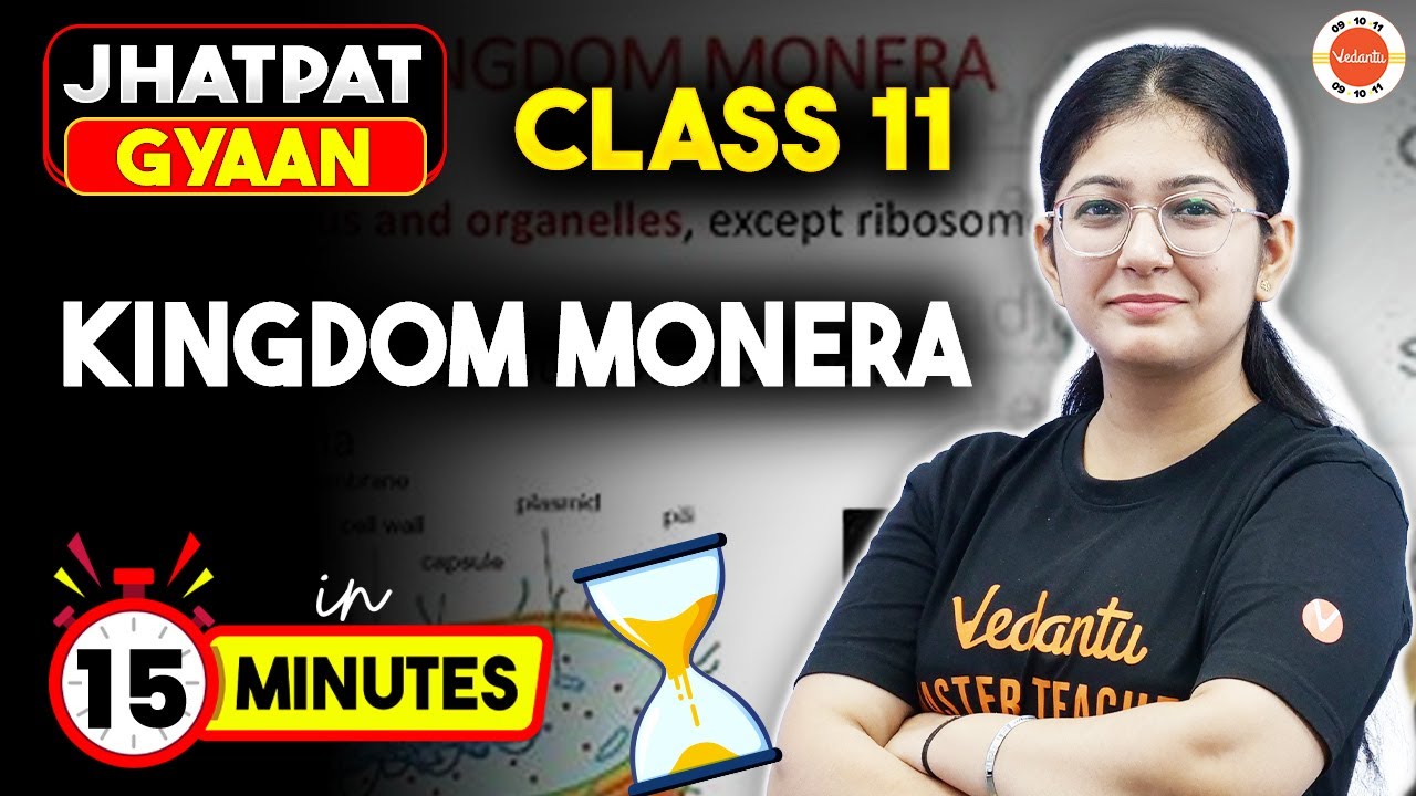 Kingdom Monera Class 11 Biology One Shot in 15 Minutes | Jhatphat Gyaan