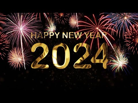 A Happy New Year 2024 Best NEW YEAR COUNTDOWN 60 seconds TIMER with sound effects