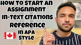 How to do an Assignment, In-text Citation and Reference in APA style | Conestoga College | Brantford