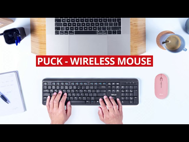Mouse wireless Trust Puck 1600 DPI Rosa video