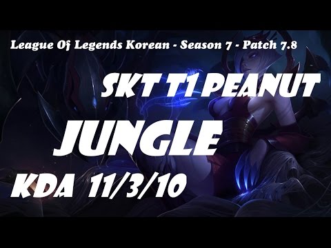 Jungle - SKT Peanut Elise vs Rengar Patch 7.8 - League Of Legends Korean Ranked Challenge