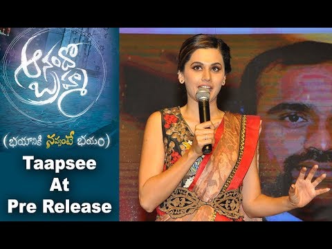 Taapsee At Anando Brahma Pre Release Event