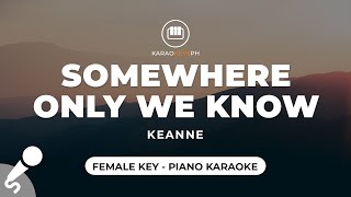 Download lagu Somewhere Only We Know - Keanne (Female Key - Piano Karaoke) mp3