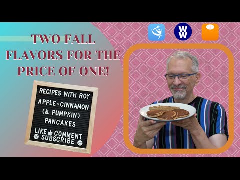 Apple-Cinnamon (& Pumpkin) Pancakes for iTrackBites and WW