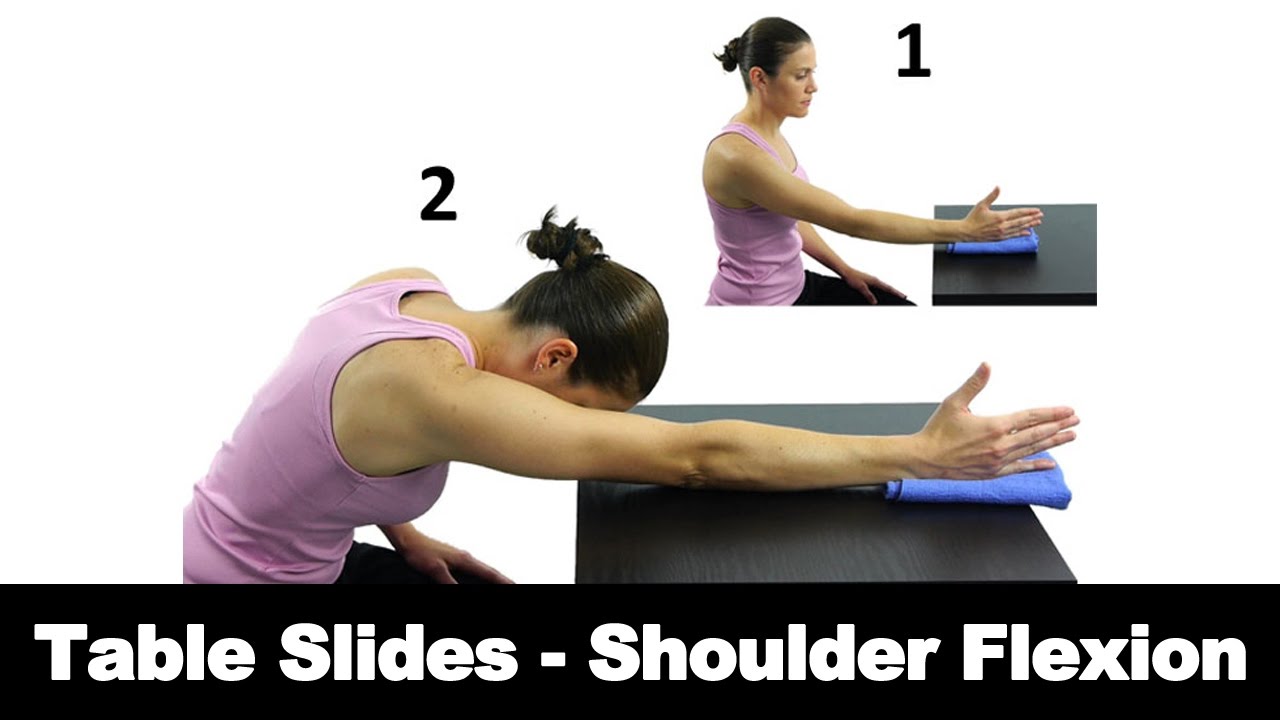 Shoulder Flexion Table Slides - Ask Doctor Jo - YouTube