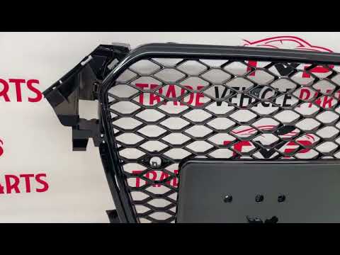 Fits Audi A4 B8.5 11-15 Bumper Grille Honeycomb Gloss Black Sport video