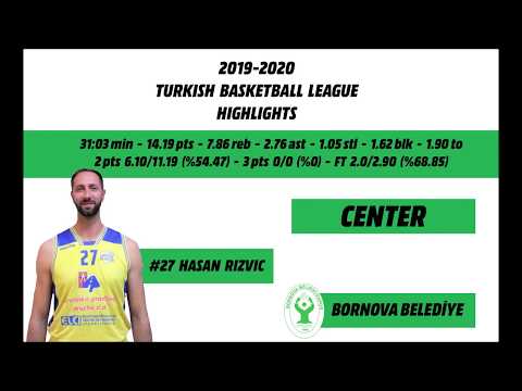 HASAN RIZVIC 2019-2020 TURKISH BASKETBALL LEAUGE HIGHLIGHTS BORNOVA BLD