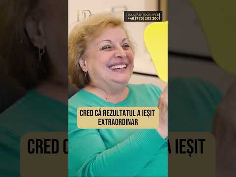 Pacientă extrem de fericită după implanturi dentare