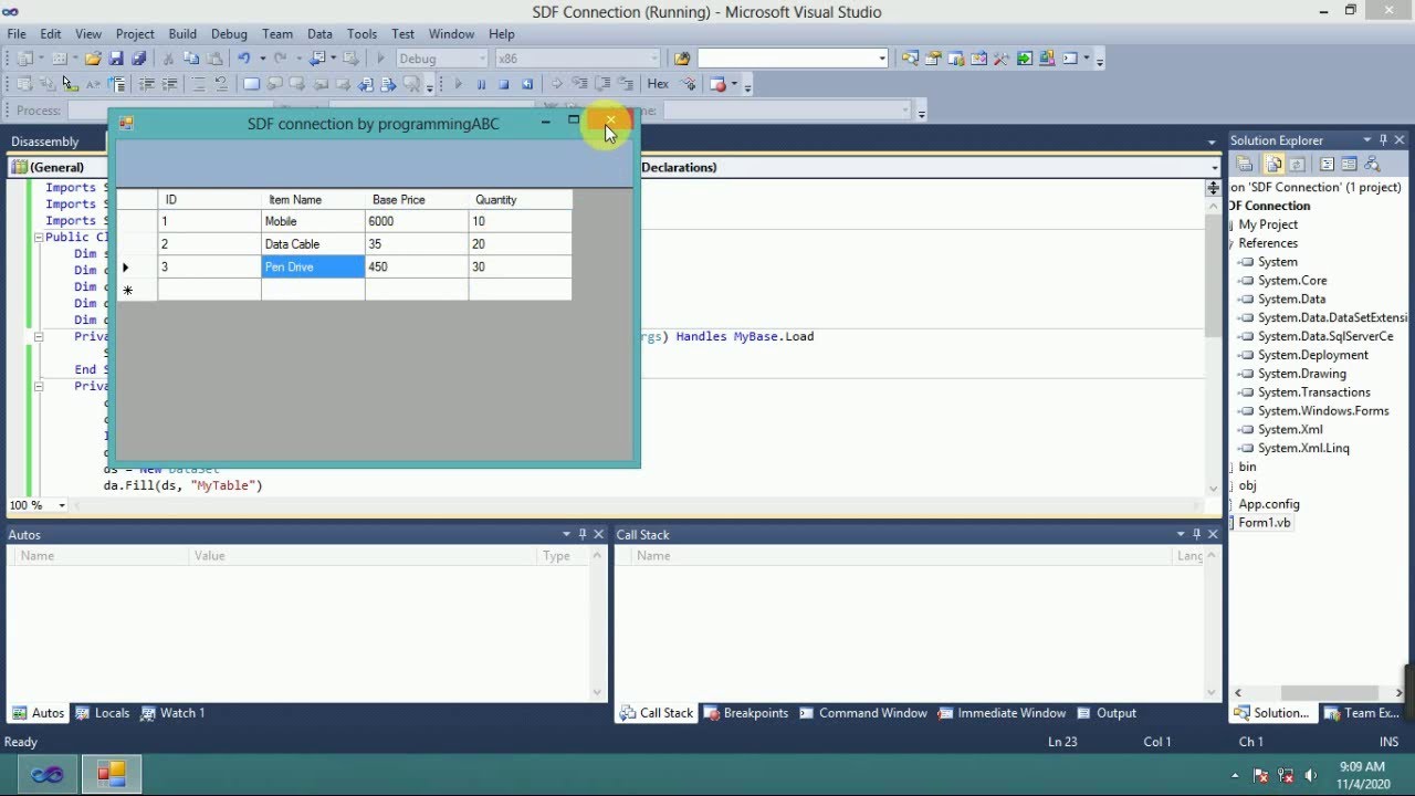 VB.Net : [Solved] SqlServerCe Compact 3.5  Database Connection