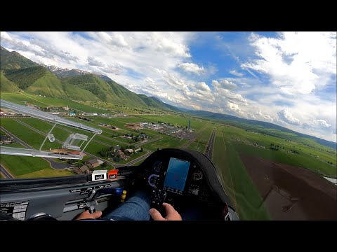 Glider Landing Beautiful Afton Wyoming