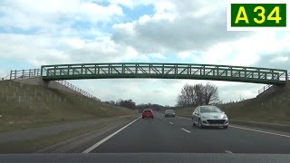 preview picture of video 'A34 Alderley Edge Bypass to Monk's Heath - Southbound Front View'