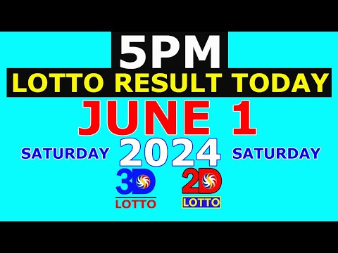 5pm Lotto Result Today June 1 2024 (PCSO)
