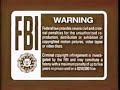 2000 Disney FBI Warning Screens Brown Variant