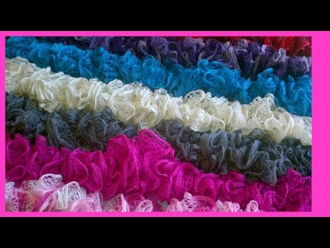 crochet ruffle scarf