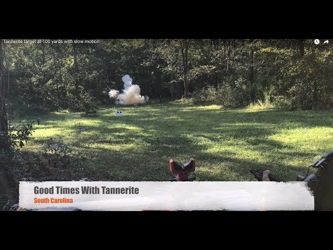2 pound Tannerite target detonated at 100 yards with slow motion
