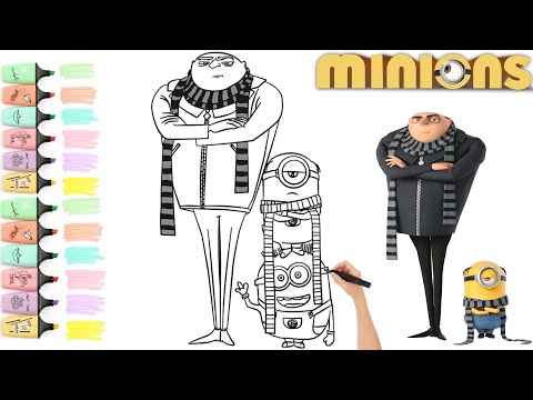 Coloring Minions 2: The Rise of Gru Coloring Page | Coloring videos for kids #coloring #enjoykids