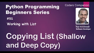 #51 Working with List - Copying List (Shallow and Deep Copy)