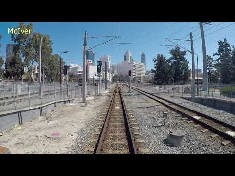 Transperth train A series railcar cab view Midland to Fremantle - High speed