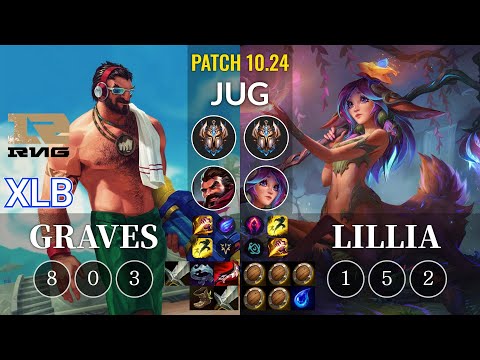 RNG XLB Graves vs Lillia Jungle - KR Patch 10.24