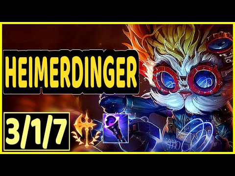 HEIMERDINGER VS GNAR - 3/1/7 KDA TOP GAMEPLAY CHALLENGER I