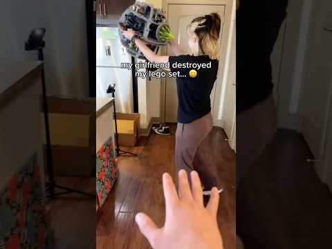 My girlfriend destroyed my Lego set... 🥹 #couple #lego #gift