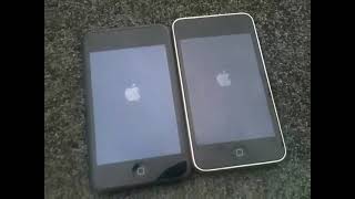 iOS 1.1.5 vs iOS 4.2.1 boot up (iPod touch 1 vs 2)