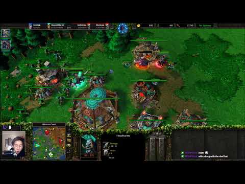 Sonik (NE) MuscleMike (Orc) vs Shocky (UD) DeNNiS (UD) - WarCraft 3 - Recommended - WC2824