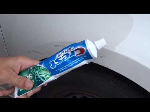 How To Remove a Car Paint Scratch With Toothpaste - IT WORKS!