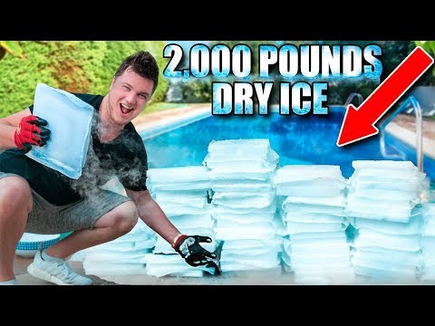 2,000 POUNDS OF DRY ICE POOL CHALLENGE! (Police Called) 😮 Video