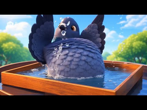 In A Bird Bath Gracie Takes Her Flight