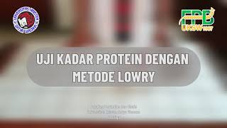 Pengujian Kadar Protein dengan Metode Lowry