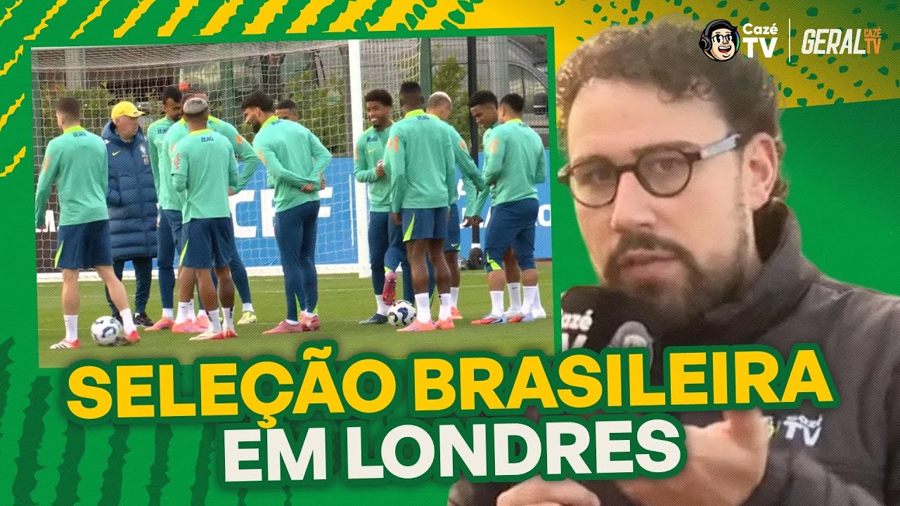BELTRÃO MOSTRA O TREINO DA SELEÇÃO BRASILEIRA DIRETO DO CT DO ARSENAL EM LONDRES | GERAL CAZÉTV