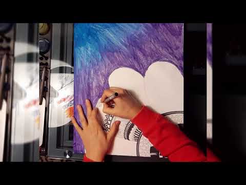 Mandala, karışık teknik nasıl yapılır?