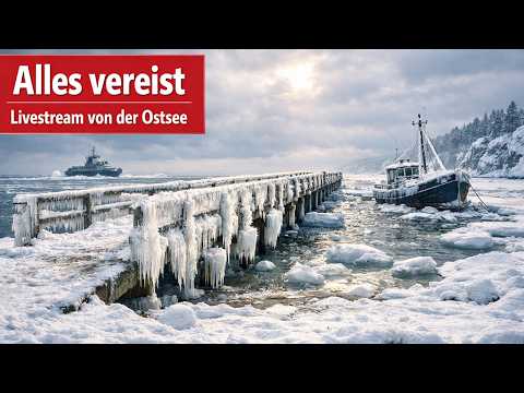 🔴LIVE ❄️ Ostsee ist zugefroren / Eisskulpturen an der Ostsee! @realUnwetterjägerLIVE #Eis #winter