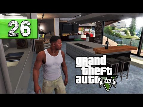 Grand Theft Auto 5 Walkthrough Part 26 - New House Tour + One Man Hit Squad - Let's Play Series