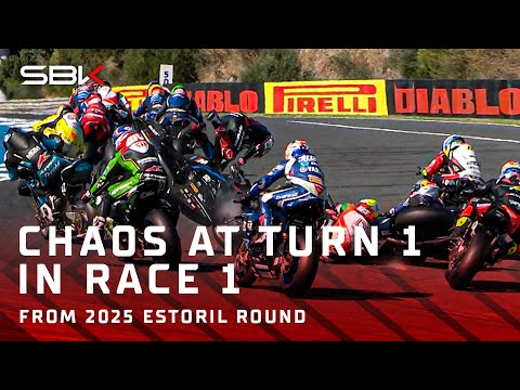 DRAMA RENNEN 1: 5 Fahrer in schweren Unfall in Rennen 1 verwickelt 🤯 | 2025 #EstorilWorldSBK 🇵🇹