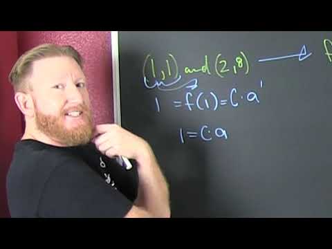 Find the Equation of an Exponential Function Given Two Points