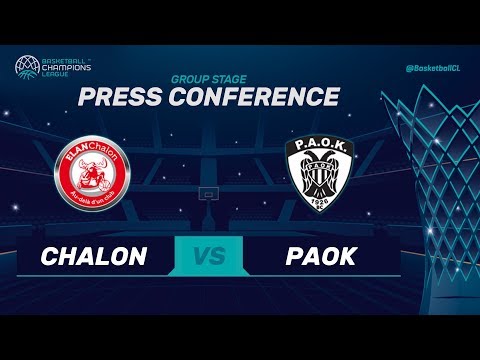 Elan Chalon v PAOK - Press Conference - Basketball Champions League