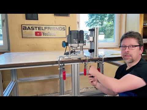 Versuchsaufbau für Router Lift für Elu Oberfräse OF97E Handbetrieb mit Kugelumlaufspindel