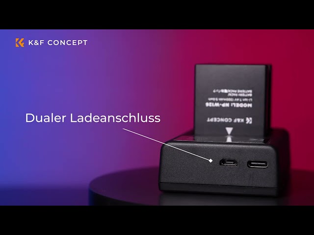 Vídeo relacionado con K&F CONCEPT NP-W126 NP-W126S Batería 2x1300mAh Compatibile con Fujifilm XM5/X100VI/X100V/XS10/XT30/XT30 II/XT20/XE4/A5, Cargador Rápido de Doble Ranura con Entradas Type-C y Micro-USB