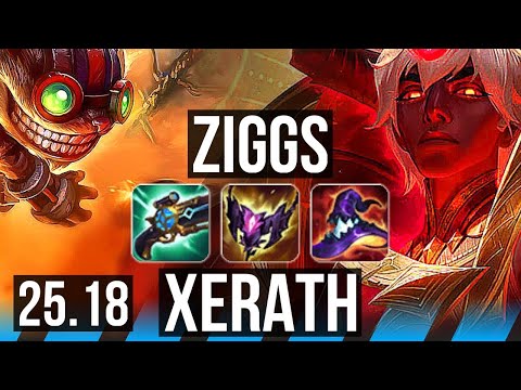 ZIGGS vs XERATH (MID) | 16/3/7, Legendary | KR Master | 25.18