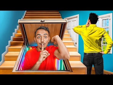 J'AI CONSTRUIT UNE PIECE SECRETE POUR ECHAPPER A L'AGENT Z !