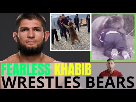 Khabib wrestling a bear at 9 years old | Young Khabib fighting a bear