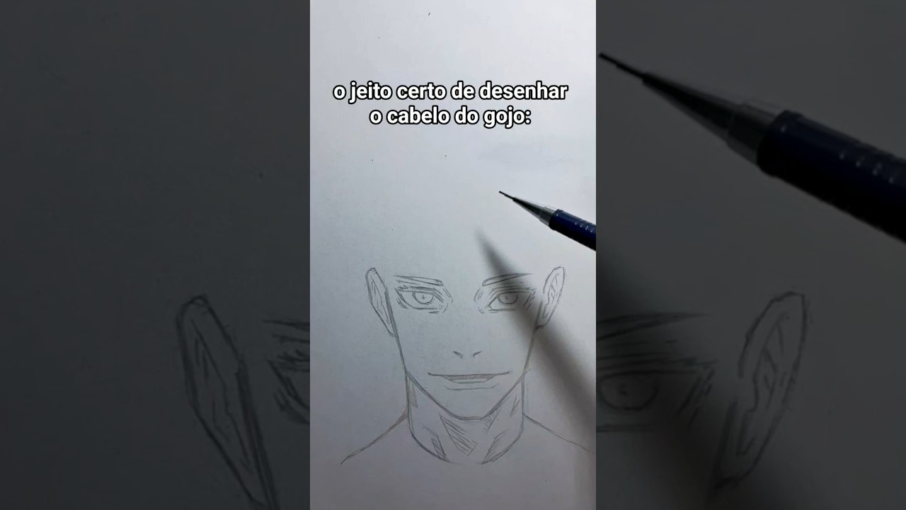 O JEITO CERTO DE DESENHAR O CABELO DO GOJO