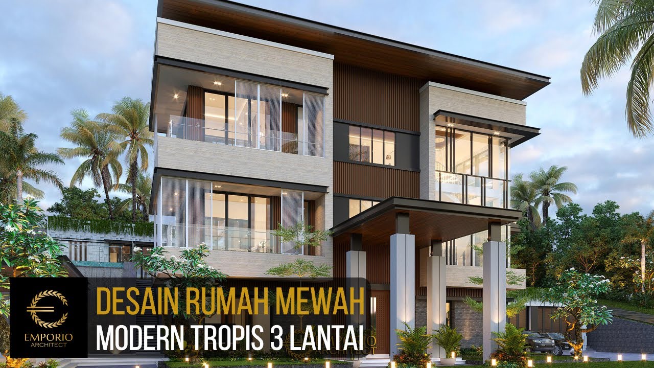 Video 3D Mr. Rusdi Modern House 3 Floors Design - Padang, Sumatera Barat