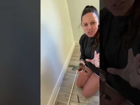 Fast & easy way to cut quarter round using Miter Shears from Amazon! Install quarter round easy DIY!