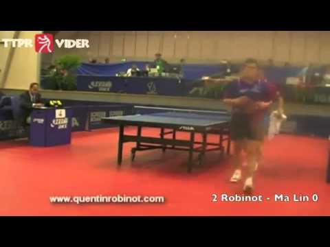 Quentin Robinot beats Ma Lin at Swedish Open 2011 Highlights)