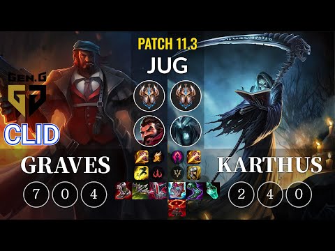 GEN Clid Graves vs Karthus Jungle - KR Patch 11.3