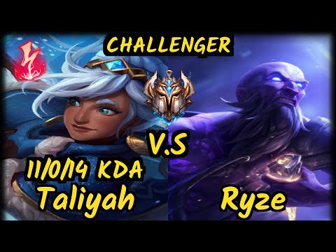 PNG Grevthar (TALIYAH) vs RYZE - 11/0/14 KDA MID CHALLENGER GAMEPLAY - BR